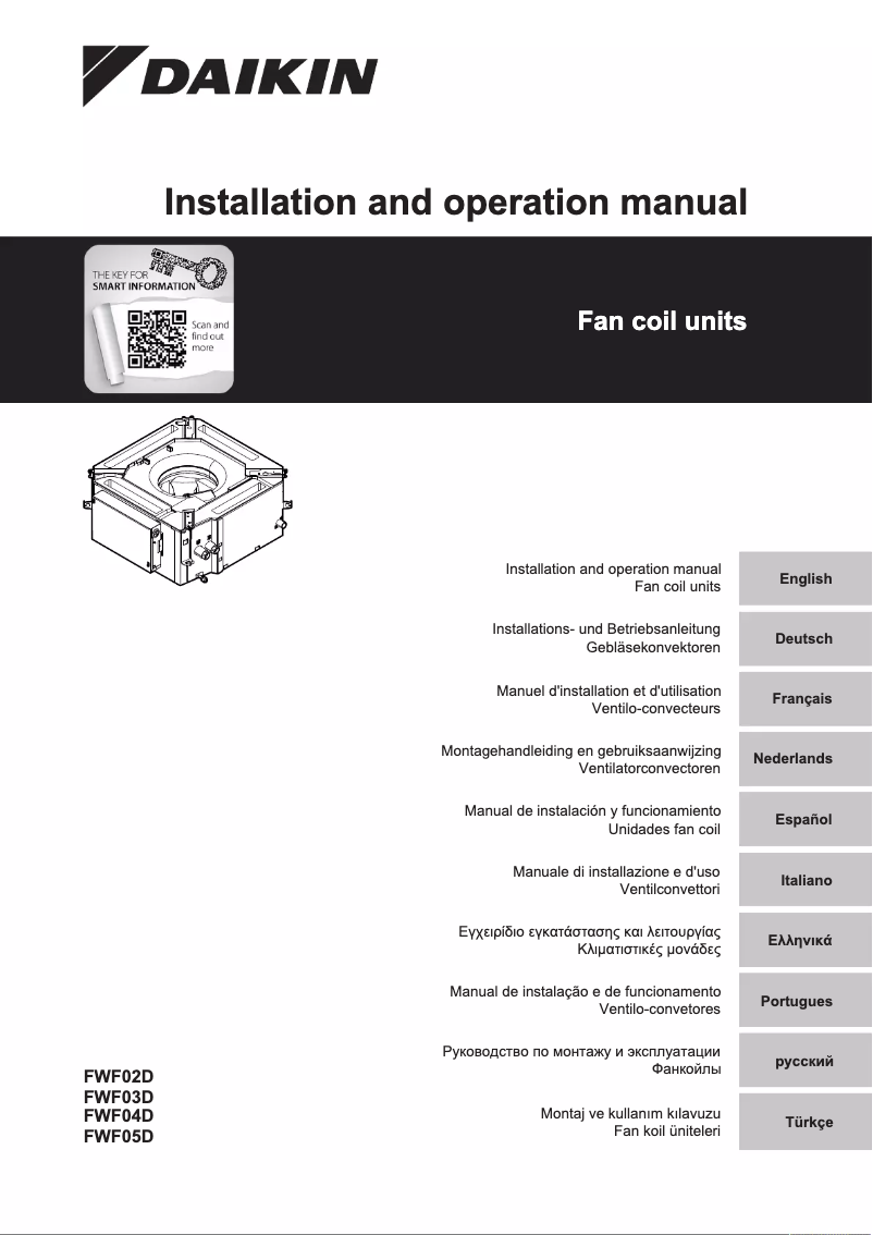 Page 1 de la notice Manuel utilisateur Daikin FWF03DAFN5V3