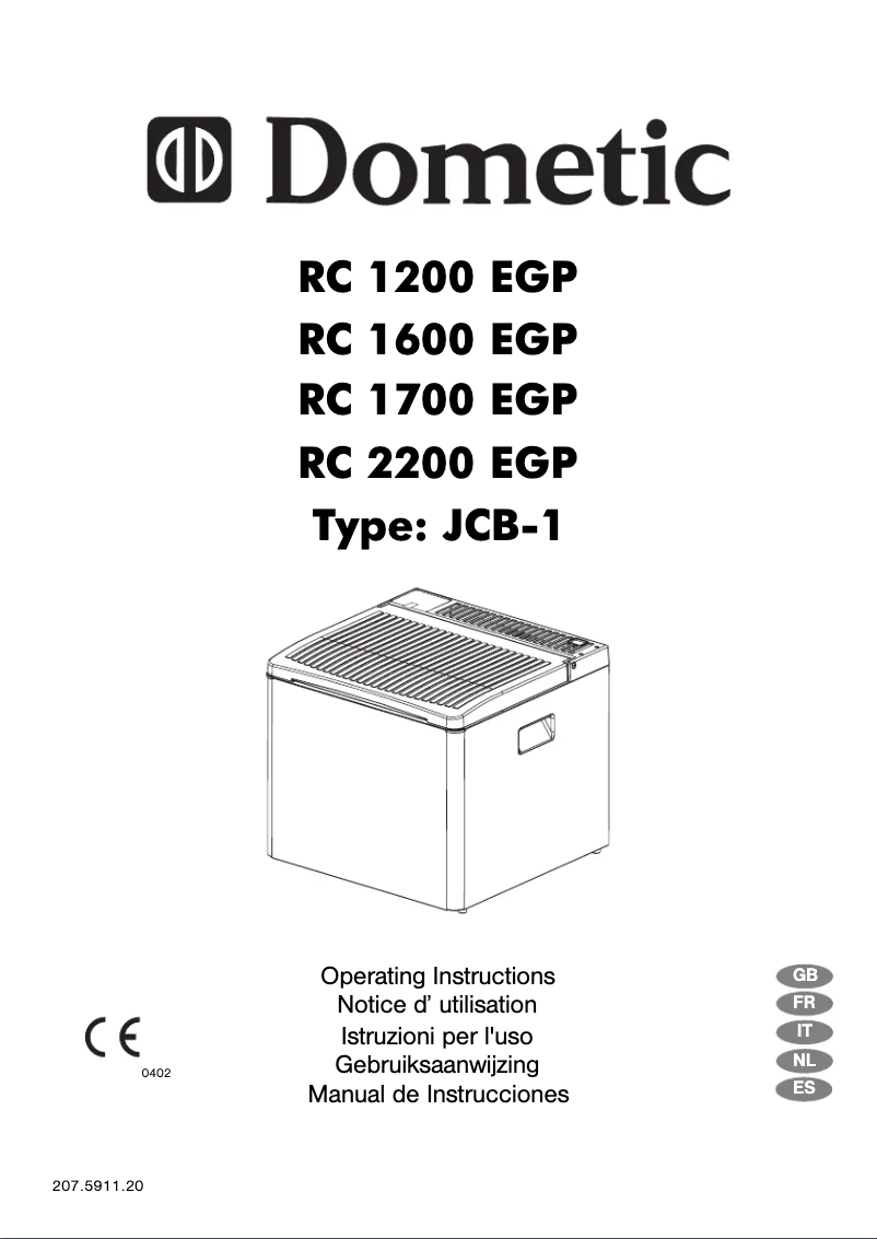 Image de la première page du manuel de l'appareil CombiCool RC 2200
