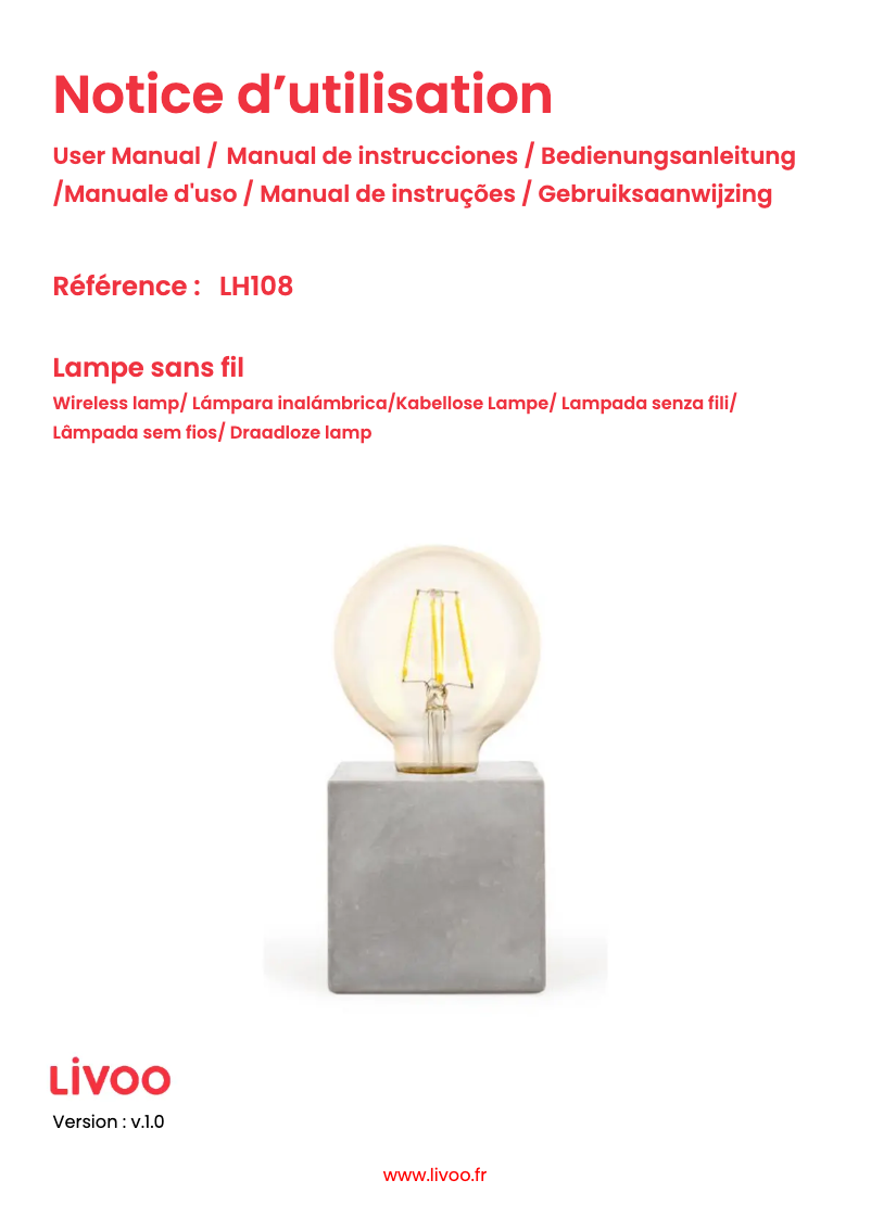 Image de la première page du manuel de l'appareil LH108