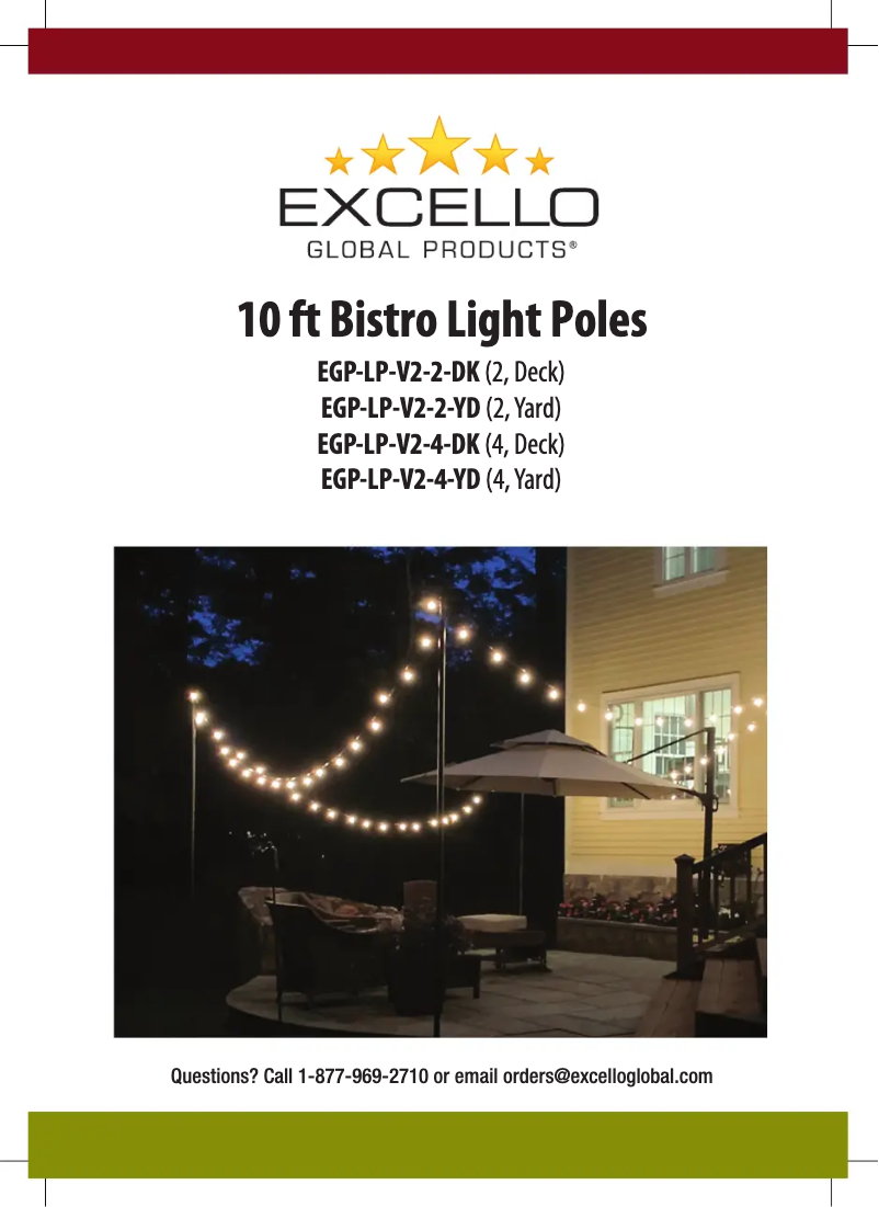 Page n°1 - Manuel utilisateur Excello EGP-LP-V2-4-YD