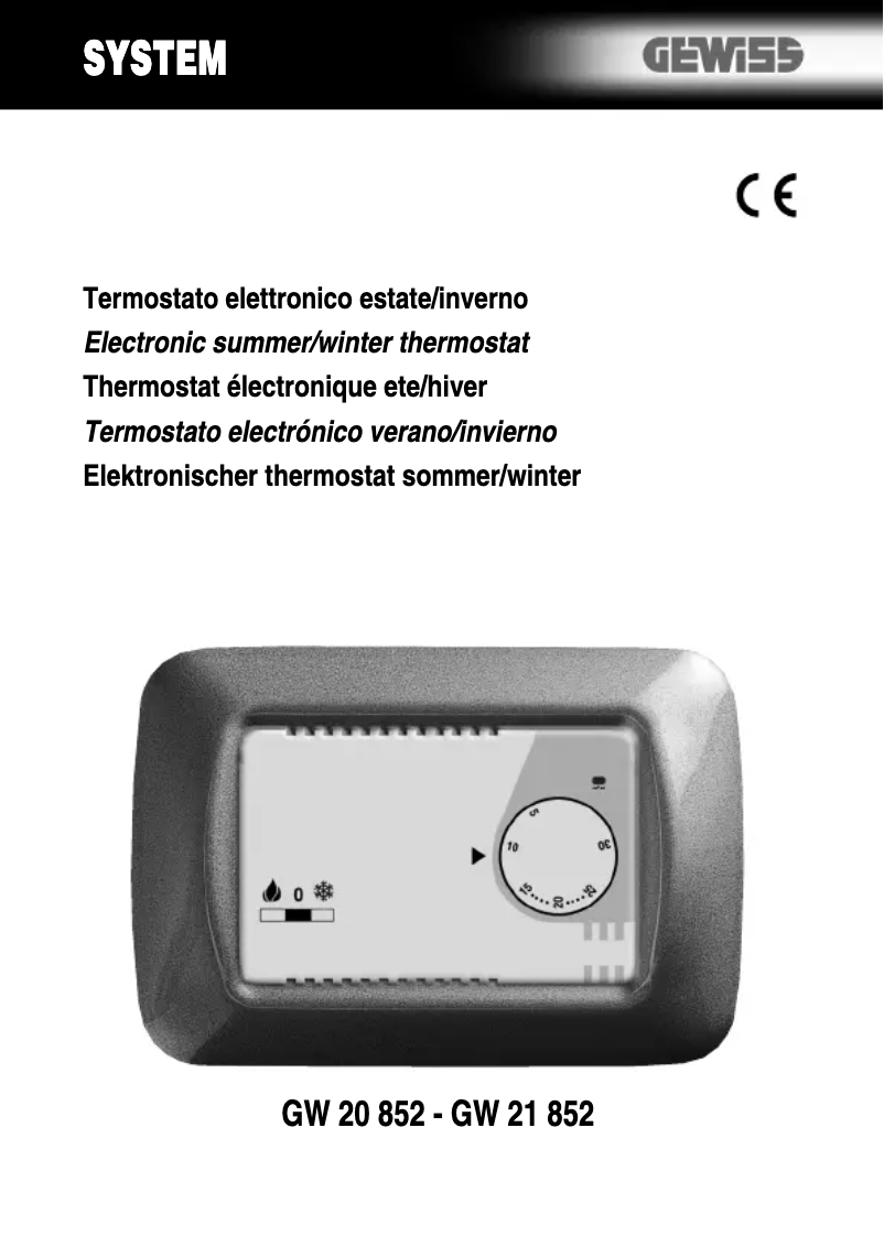 Page 1 de la notice Manuel utilisateur Gewiss GW20852