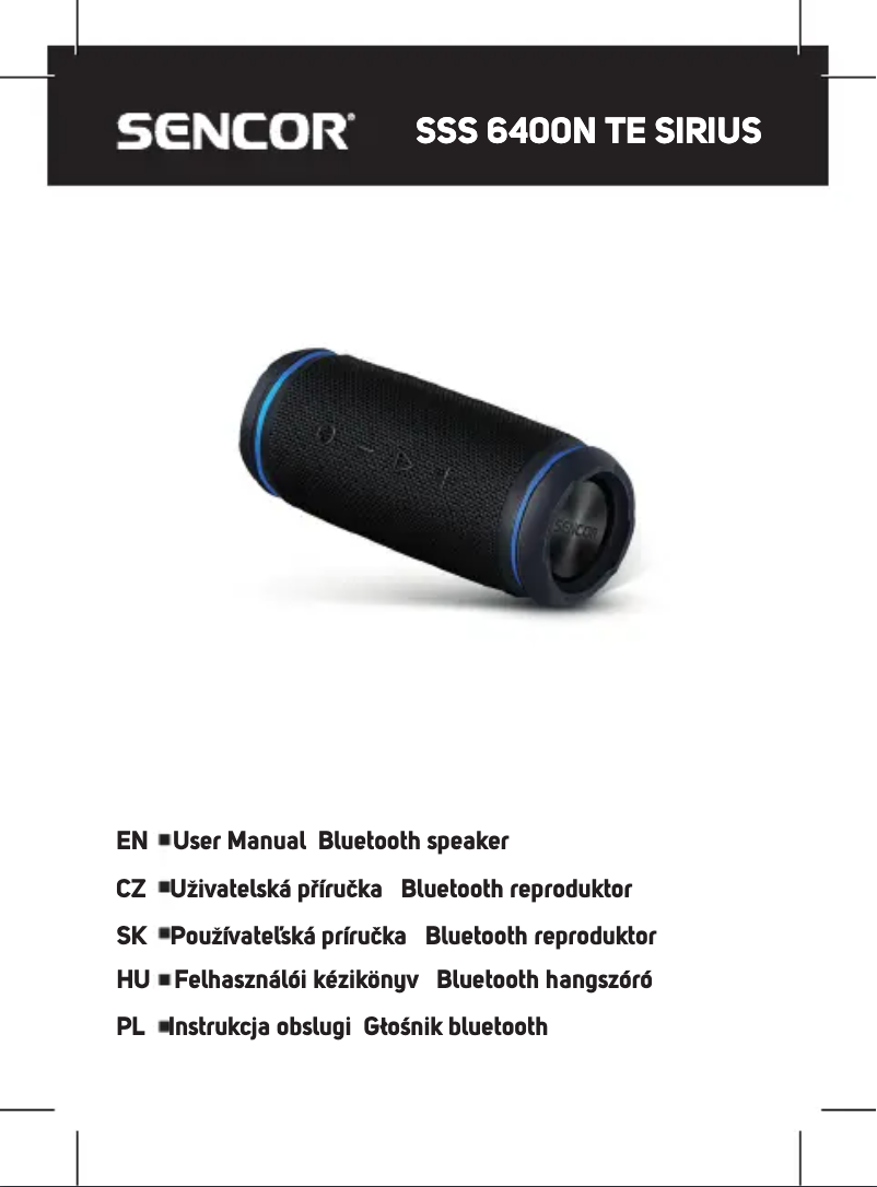 Image de la première page du manuel de l'appareil Sirius SSS 6400N