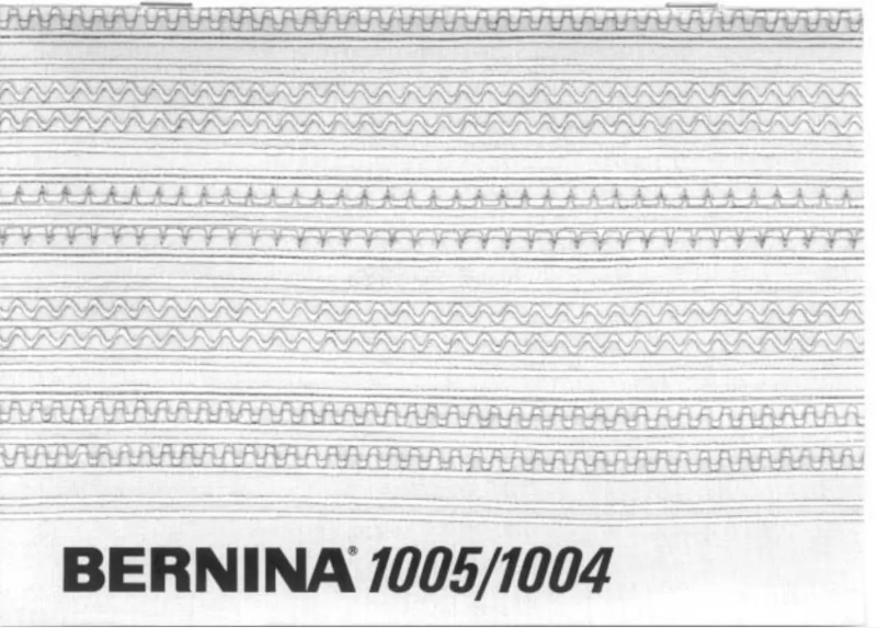 Page n°1 - Manuel utilisateur Bernina 1005