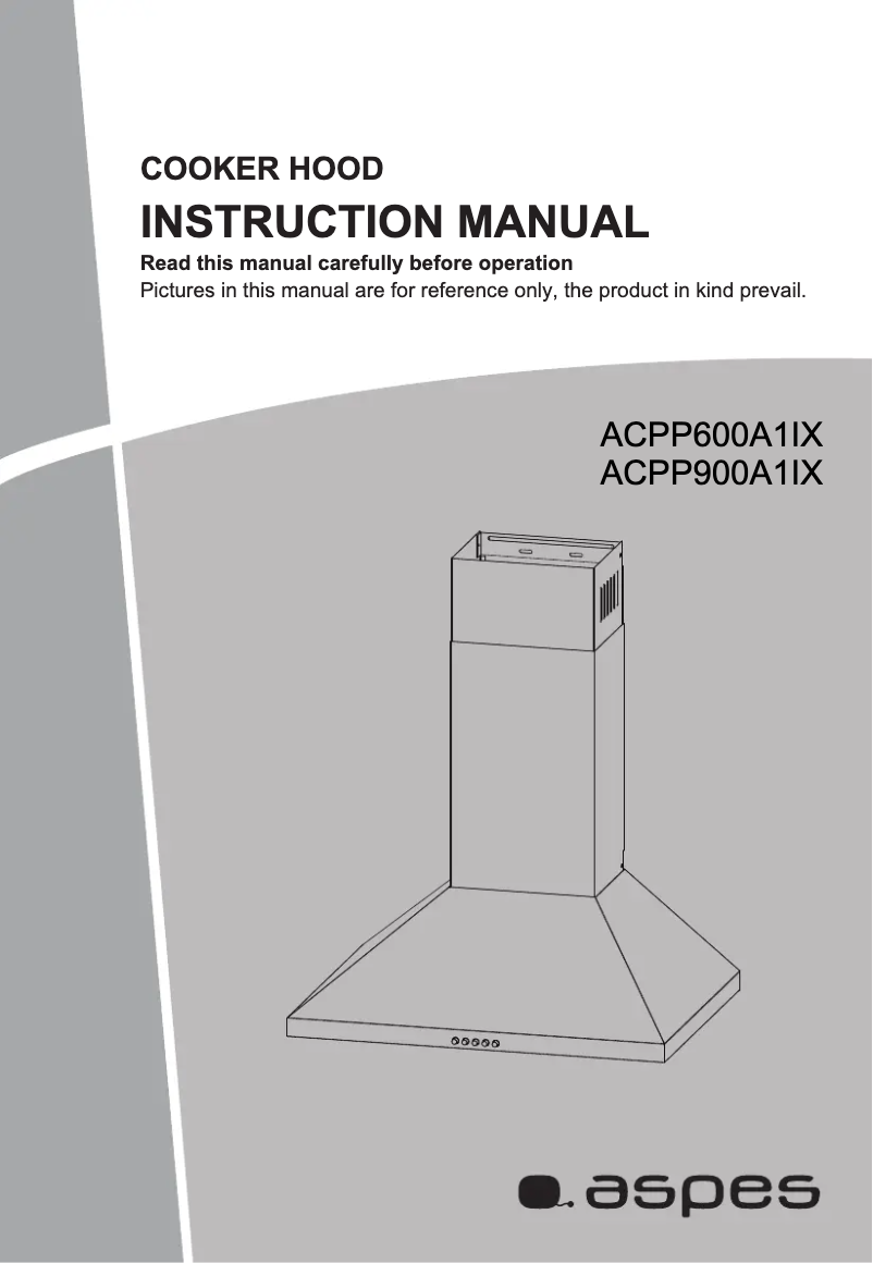 Page 1 de la notice Manuel utilisateur Aspes ACPP900A1IX