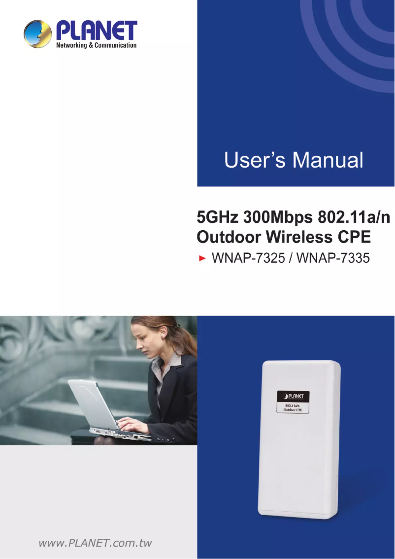 Page 1 de la notice Manuel utilisateur Planet WNAP-7335