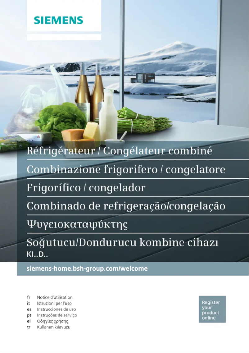 Page n°1 - Manuel utilisateur Siemens KI26DA30