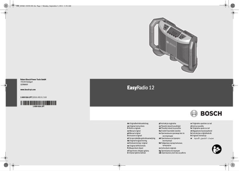 Page 1 de la notice Manuel utilisateur Bosch EasyRadio 12