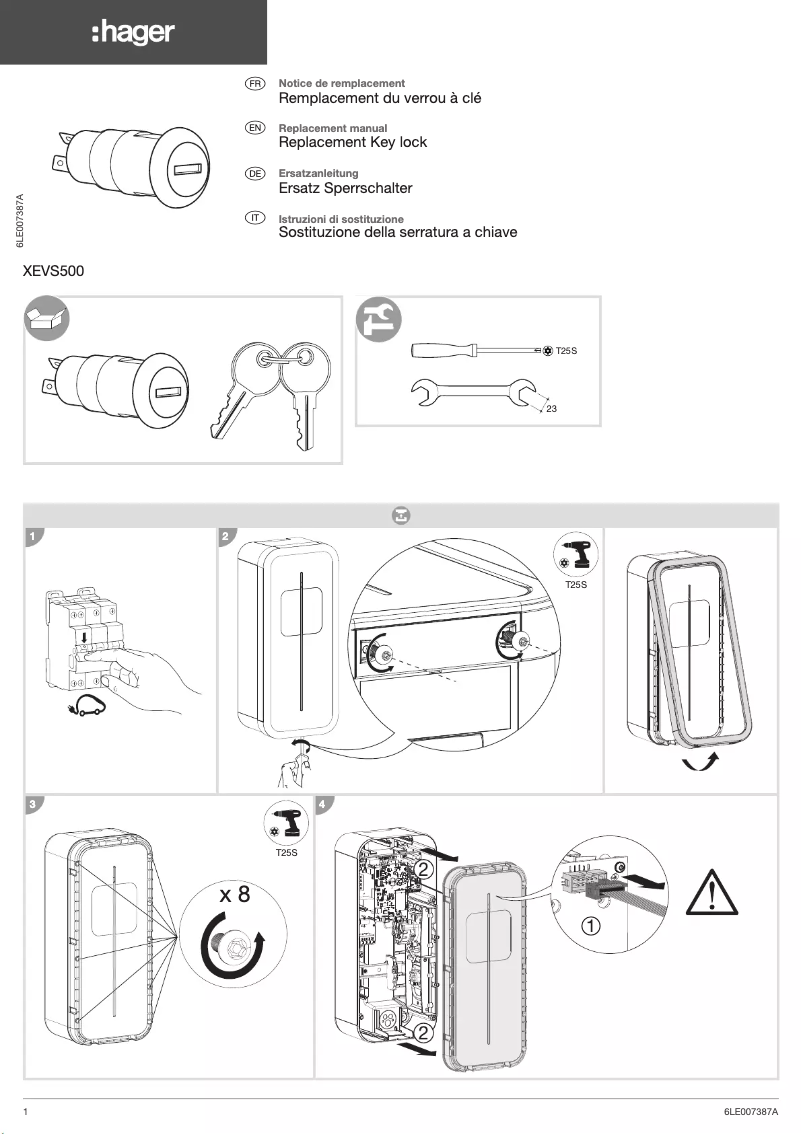 Image de la première page du manuel de l'appareil XEVS500