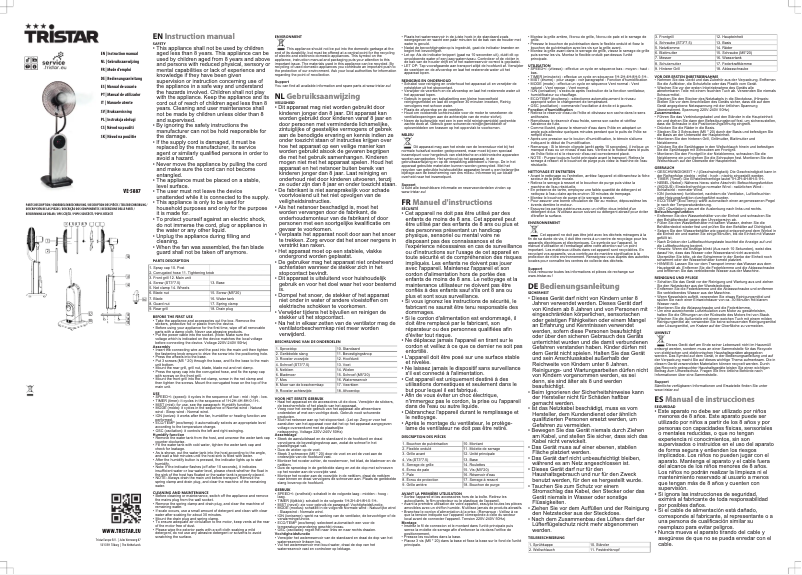 Image de la première page du manuel de l'appareil VE-5887