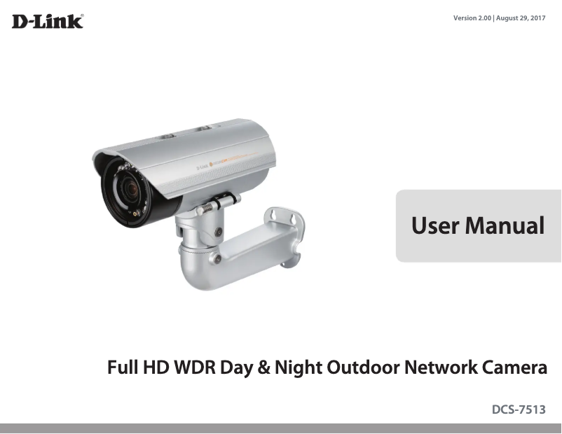 Page 1 de la notice Manuel utilisateur D-Link DCS-7513
