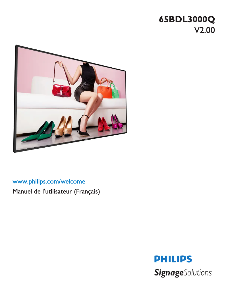 Page 1 de la notice Manuel utilisateur Philips Q-Line 65BDL3000Q
