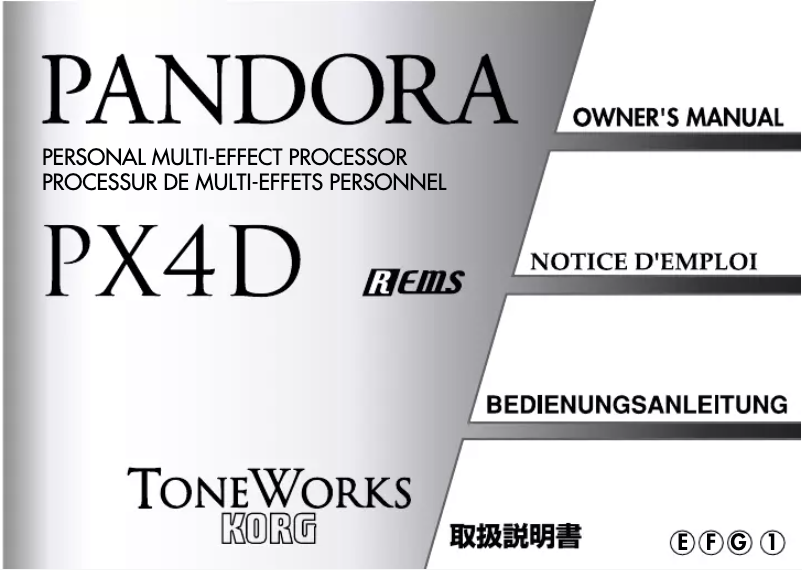 Page n°1 - Manuel utilisateur Korg PX4D