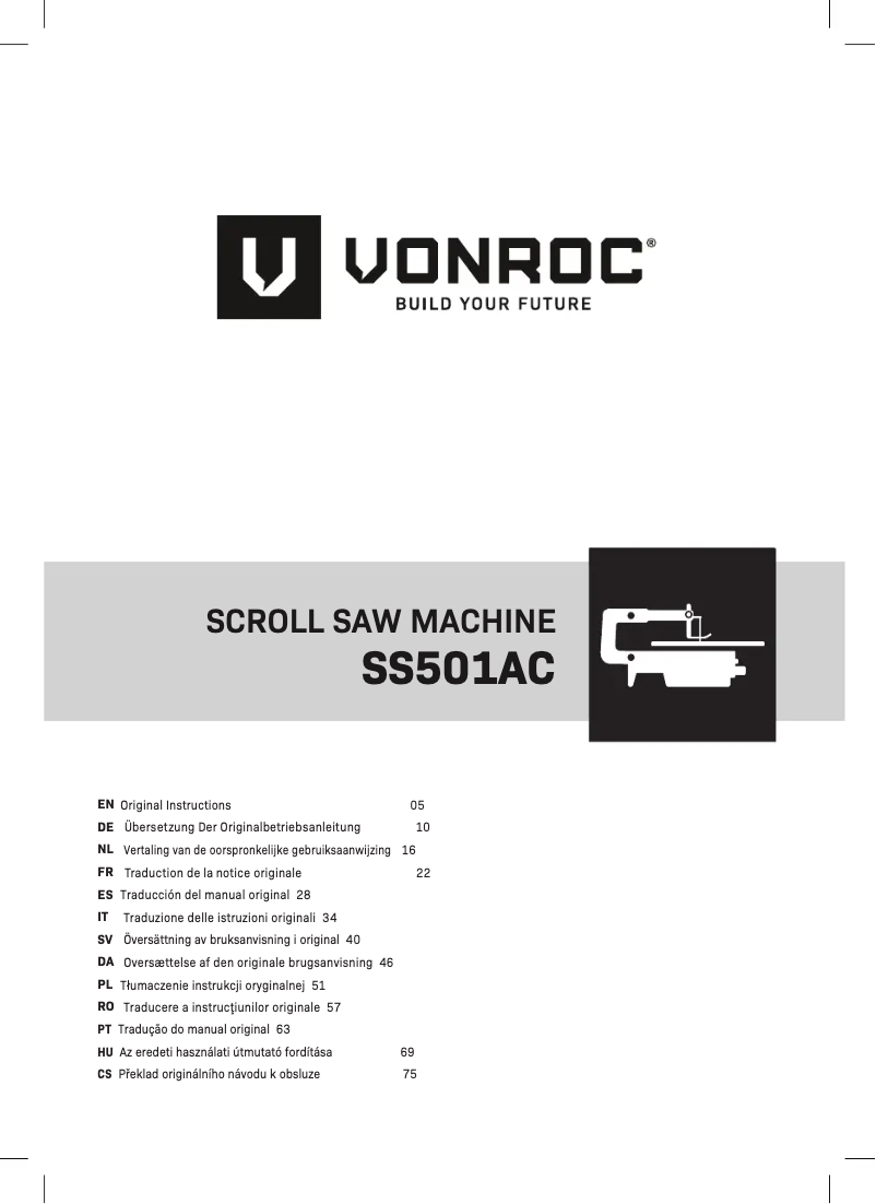 Page n°1 - Manuel utilisateur Vonroc SS501AC