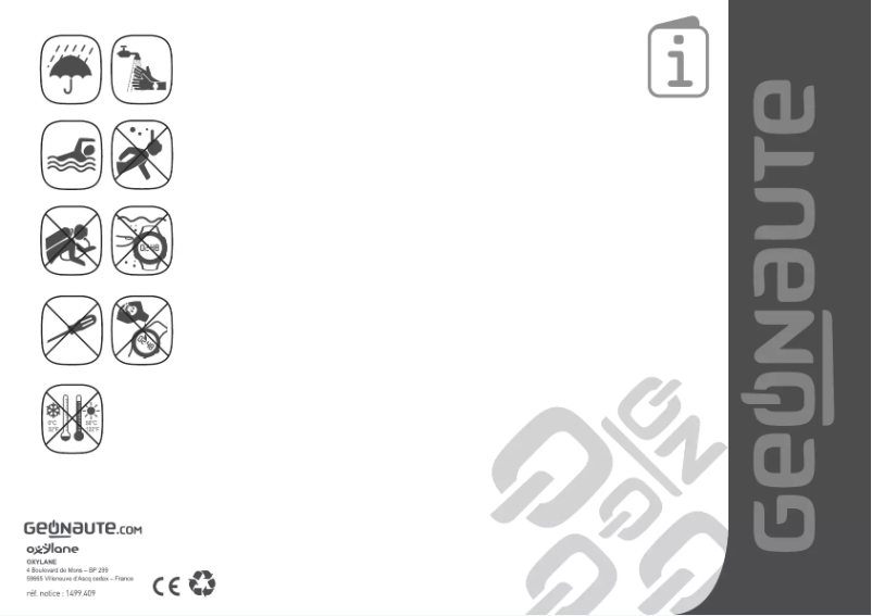 Image de la première page du manuel de l'appareil ONtraining 200