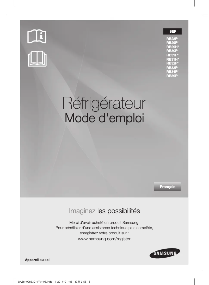 Image de la première page du manuel de l'appareil RB31FEJNBSS