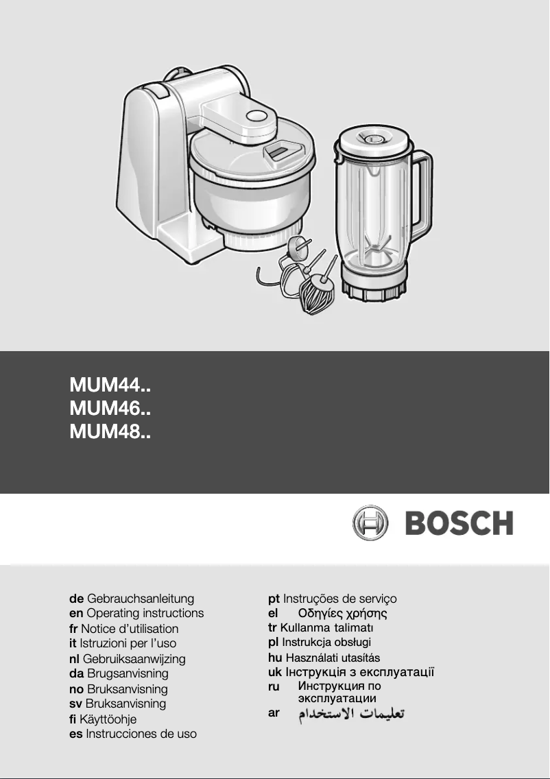Página 1 del manual Manual de usuario Bosch MUM48CR2