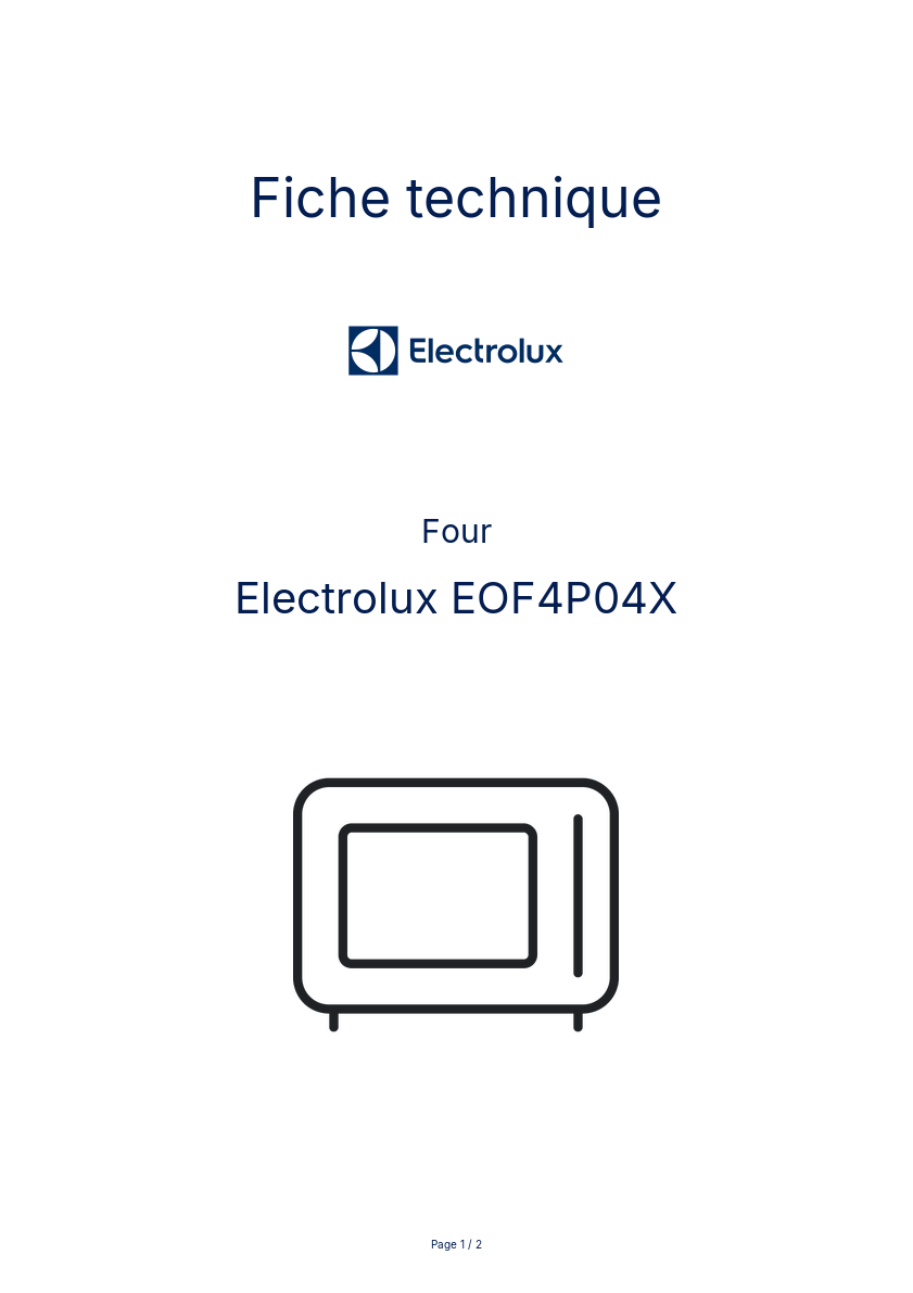 Image de la première page du manuel de l'appareil EOF4P04X