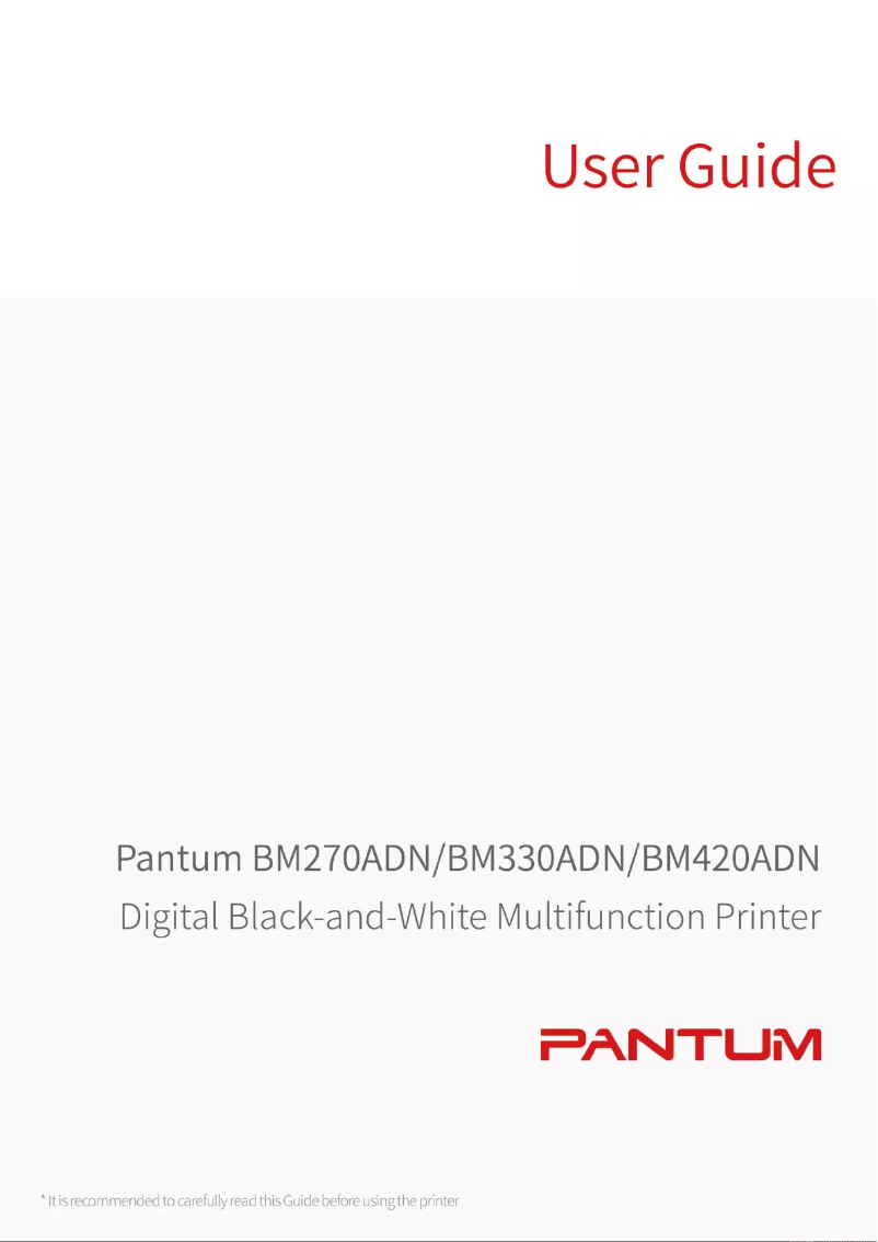 Page n°1 - Manuel utilisateur Pantum BM330ADN
