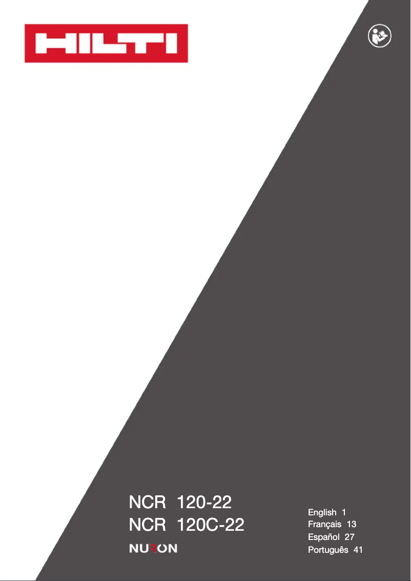 Page n°1 - Manuel utilisateur Hilti NCR 120-22