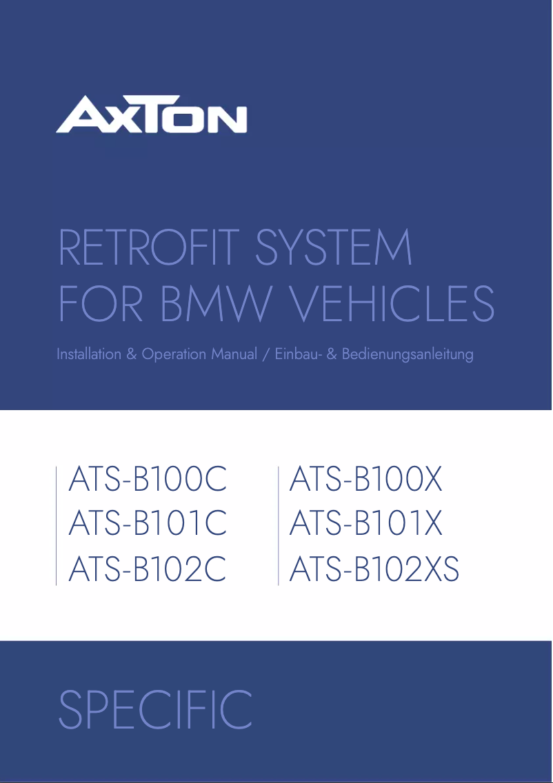 Page 1 of the manual User Manual Axton ATS-B101C
