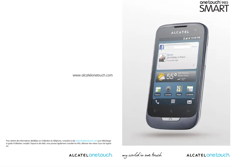 Page 1 de la notice Manuel utilisateur Alcatel One Touch 985