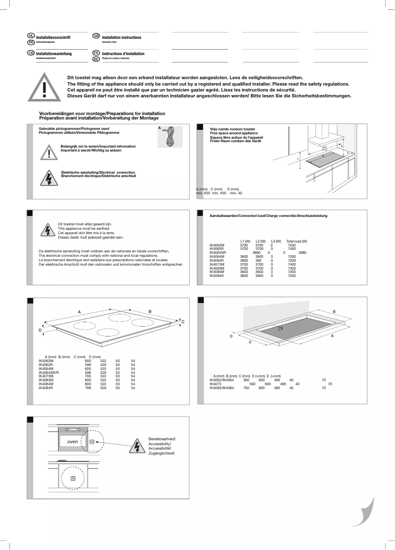 Page n°1 - Guide d'installation Pelgrim IK4062M