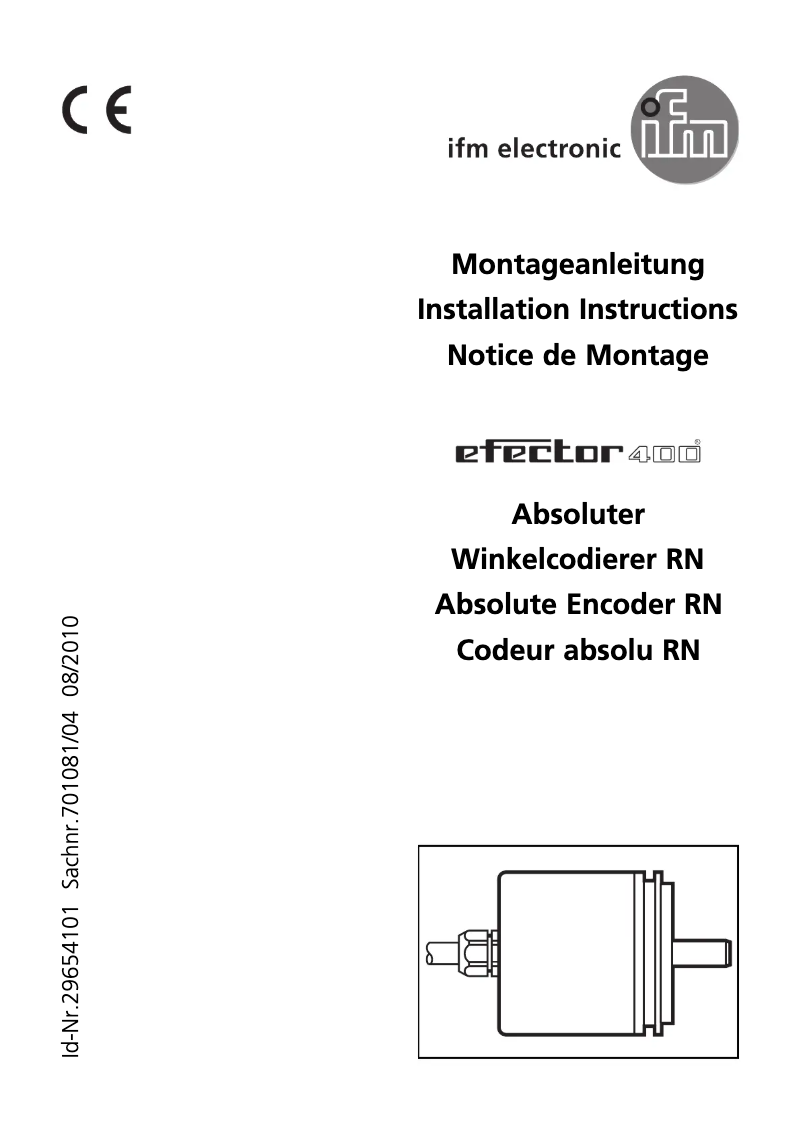 Page n°1 - Manuel utilisateur IFM RN6009