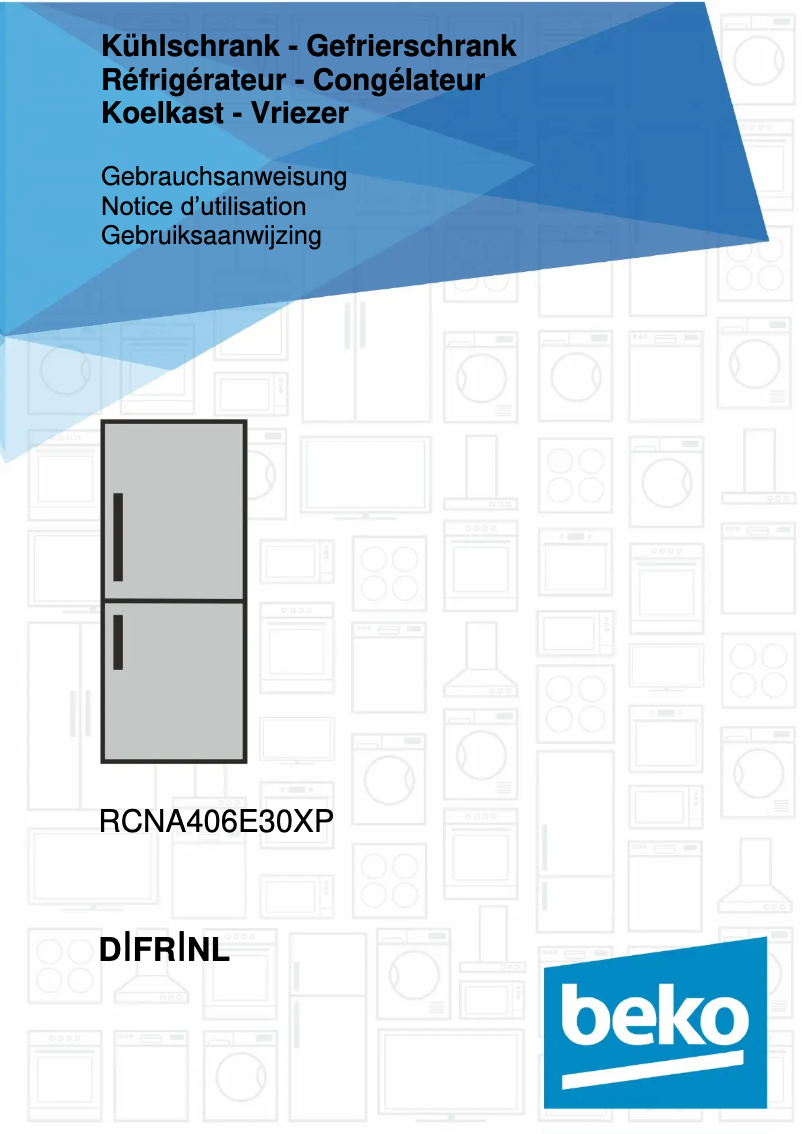 Page 1 de la notice Manuel utilisateur Beko RCNA406E30XP