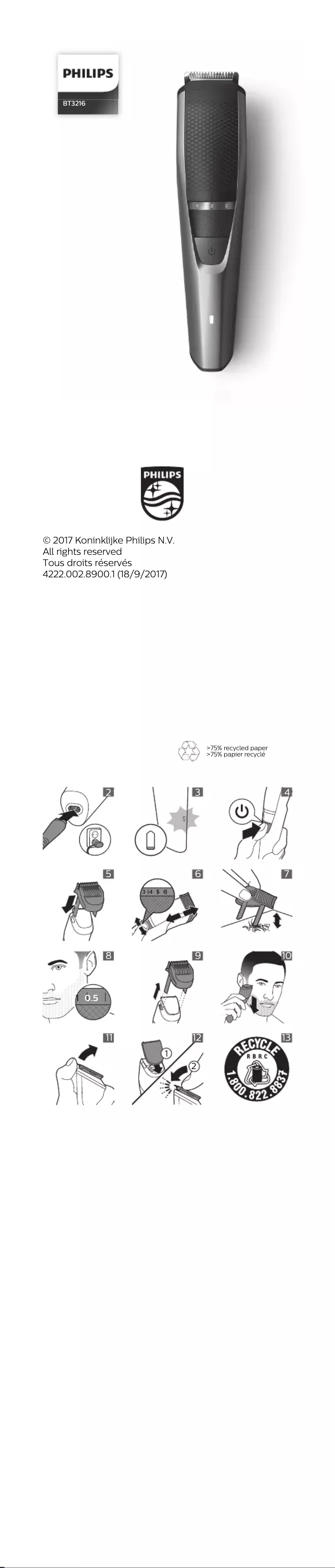 Image de la première page du manuel de l'appareil Series 3000 BT3216