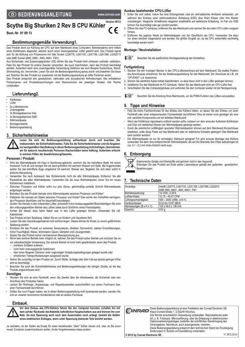 Image de la première page du manuel de l'appareil Shuriken Rev. B