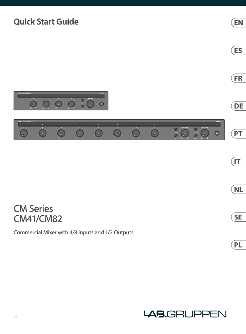 Image de la première page du manuel de l'appareil CM41