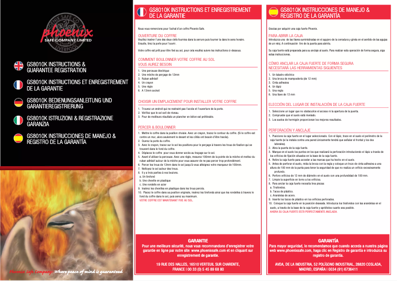 Página 1 del manual Manual de usuario Phoenix Tucana GS8013K