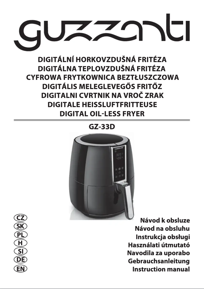Image de la première page du manuel de l'appareil GZ 33D