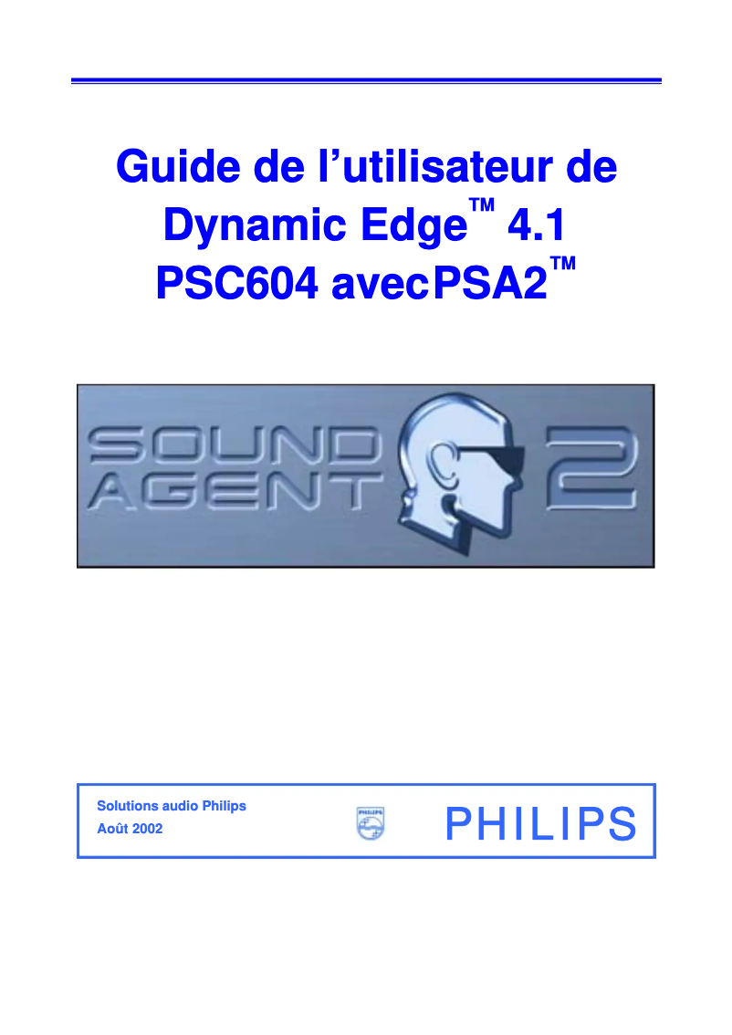 Page n°1 - Manuel utilisateur Philips PSC604