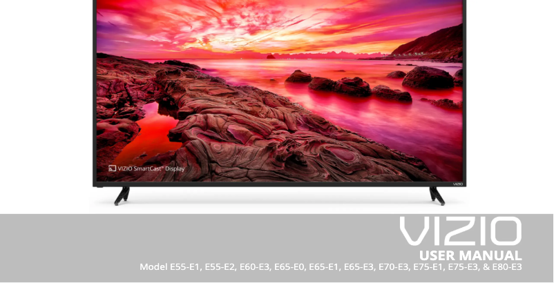 Page 1 de la notice Manuel utilisateur VIZIO E75-E1