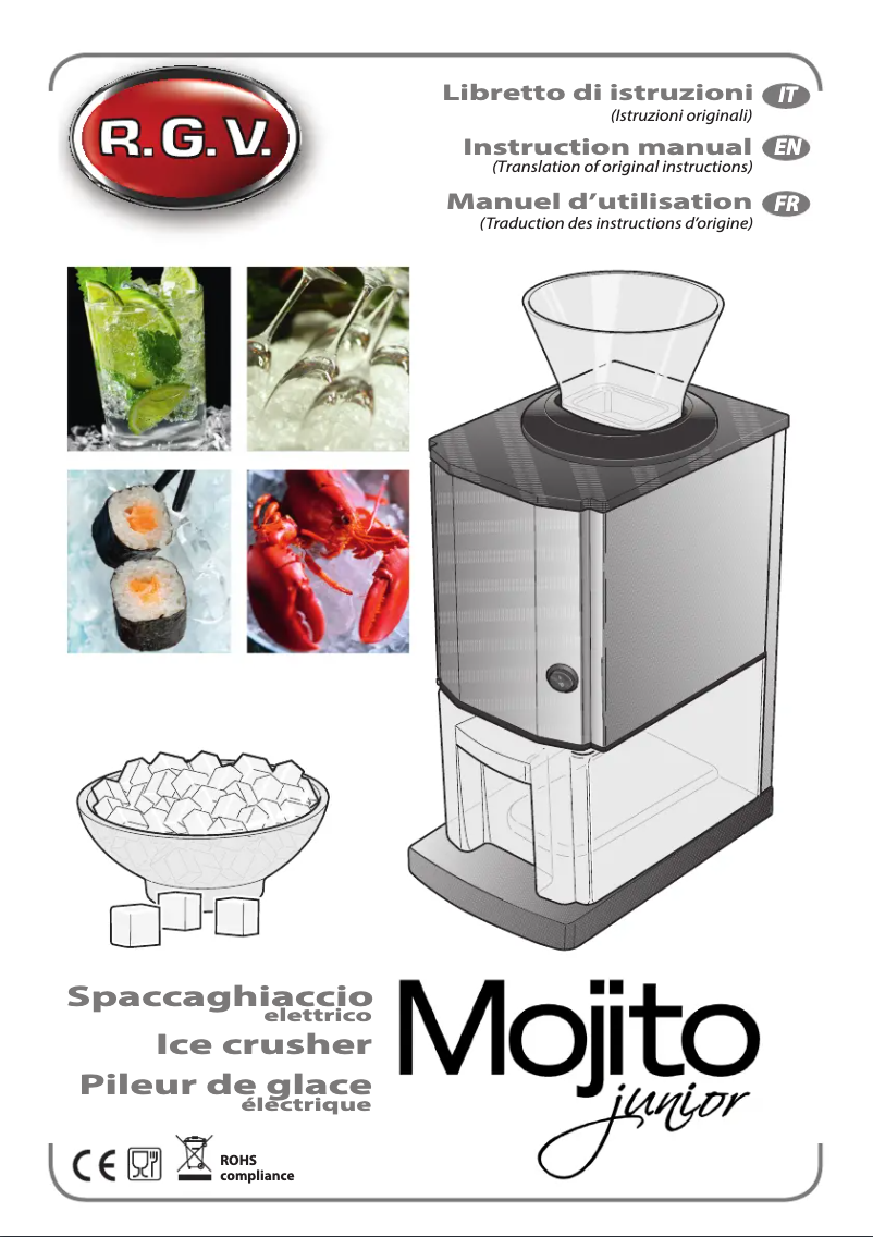 Page 1 de la notice Manuel utilisateur RGV Mojito Junior 110150