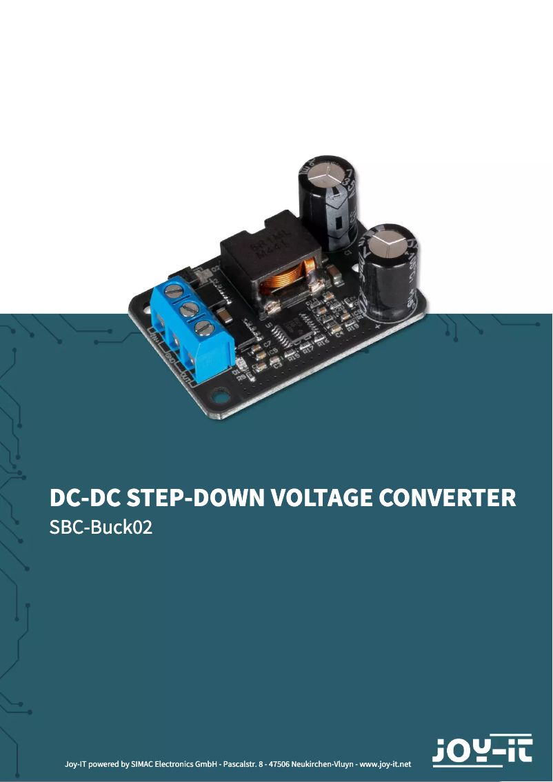 Page n°1 - Manuel utilisateur Joy-It SBC-Buck02