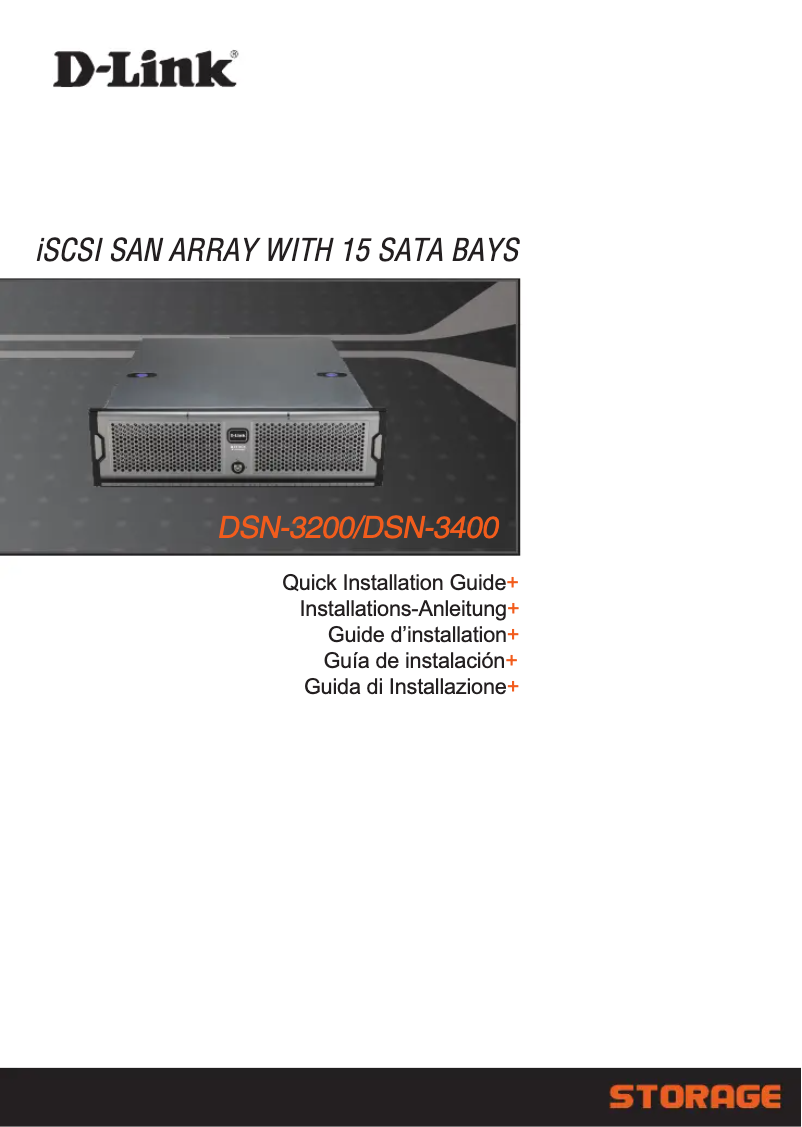 Page n°1 - Guide d'installation D-Link DSN-3200