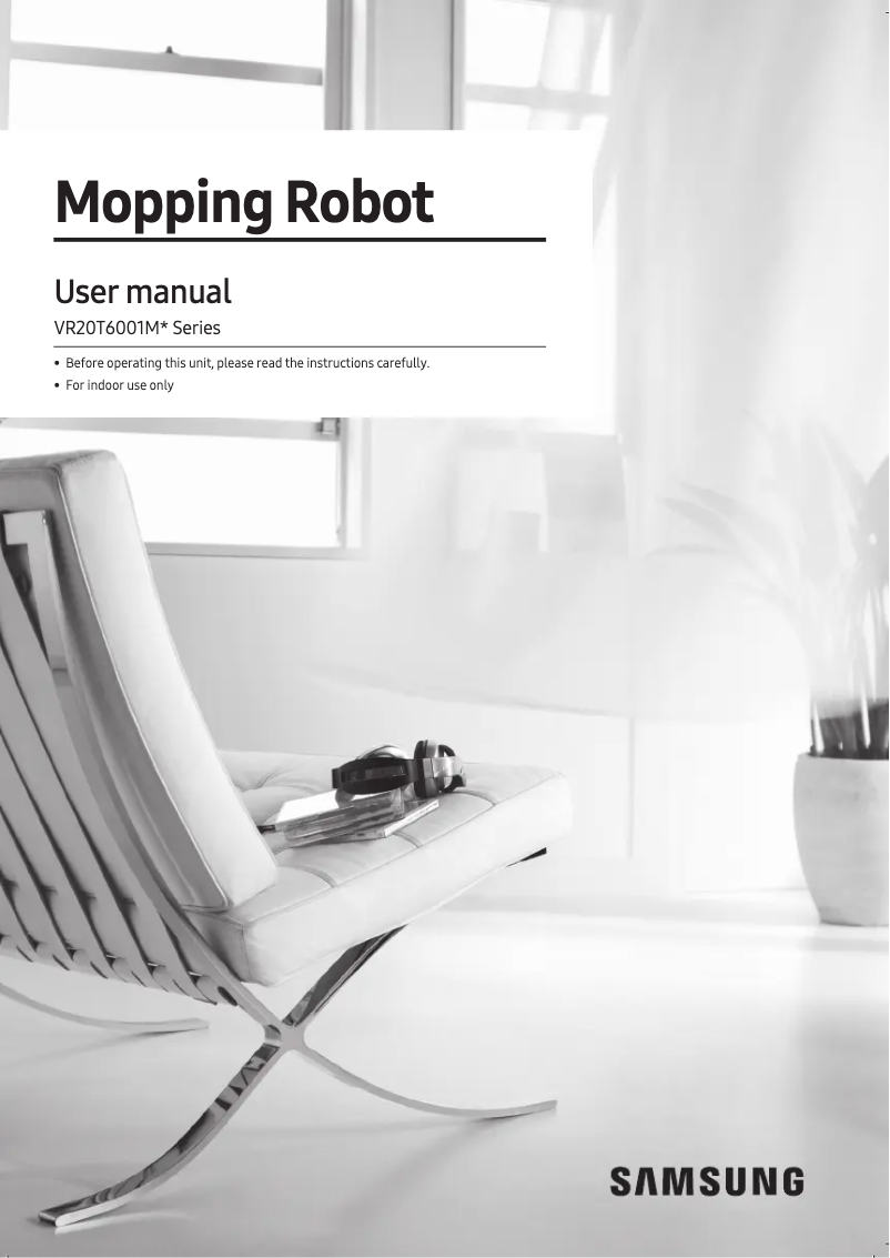 Page 1 de la notice Manuel utilisateur Samsung Jetbot Mop VR20T6001MW