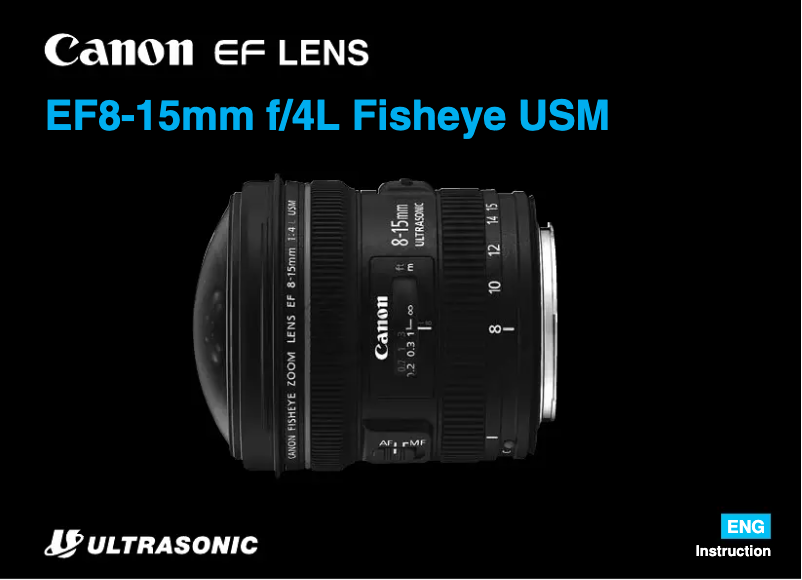 Page 1 de la notice Manuel utilisateur Canon EF 8-15mm f/4L Fisheye USM