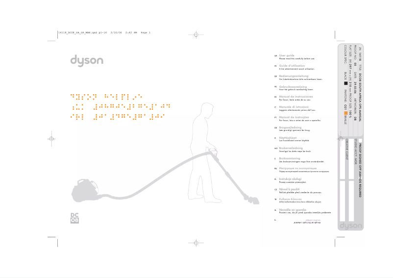 Image de la première page du manuel de l'appareil DC08