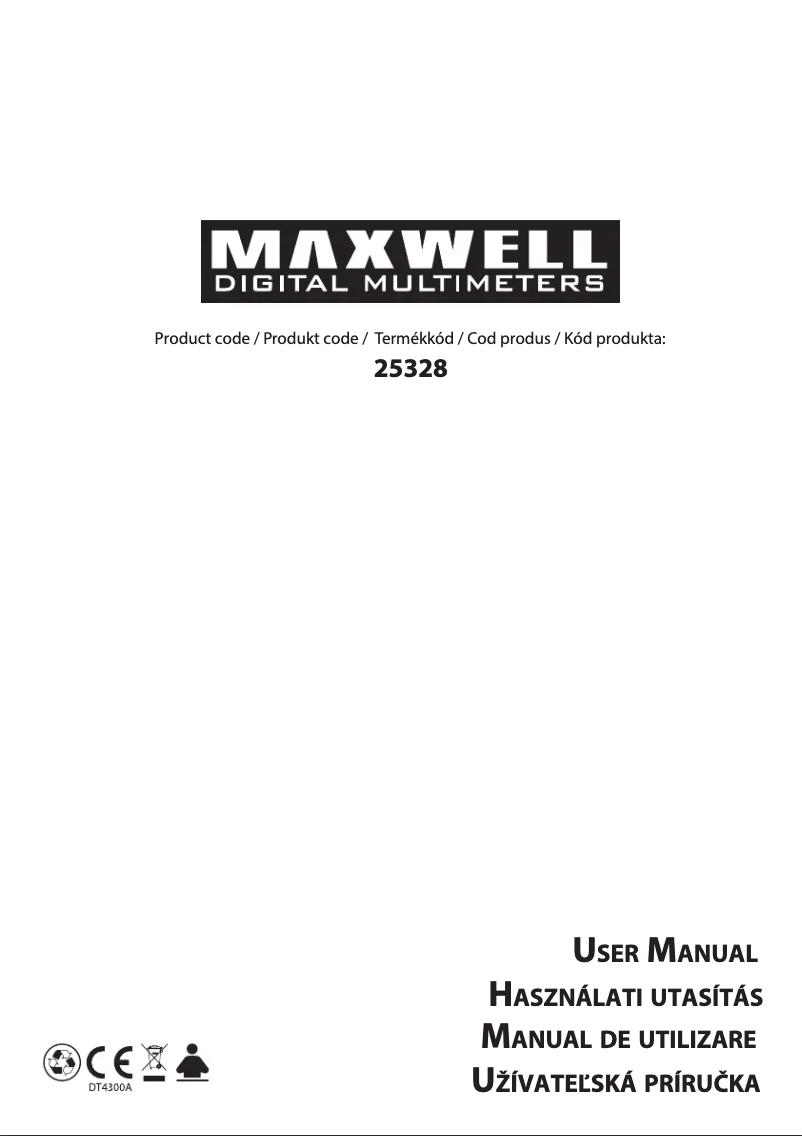 Page 1 de la notice Manuel utilisateur Maxwell MX-25328