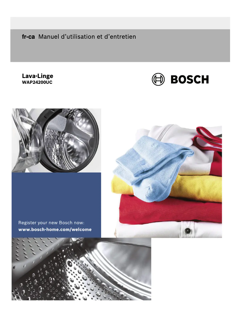 Page 1 de la notice Manuel utilisateur Bosch WAP24200UC