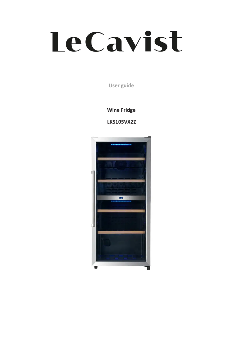 Page n°1 - Manuel utilisateur LeCavist LKS105VX2Z