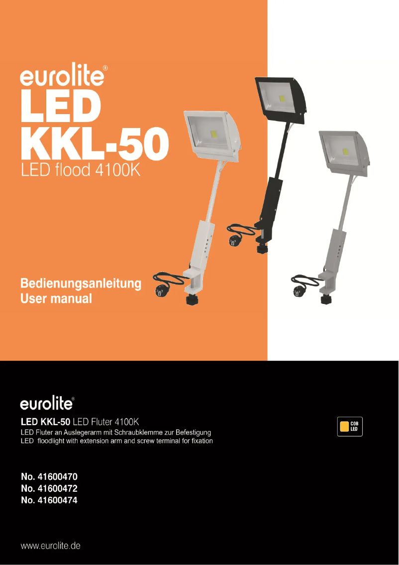 Page 1 de la notice Manuel utilisateur Eurolite LED KKL-50