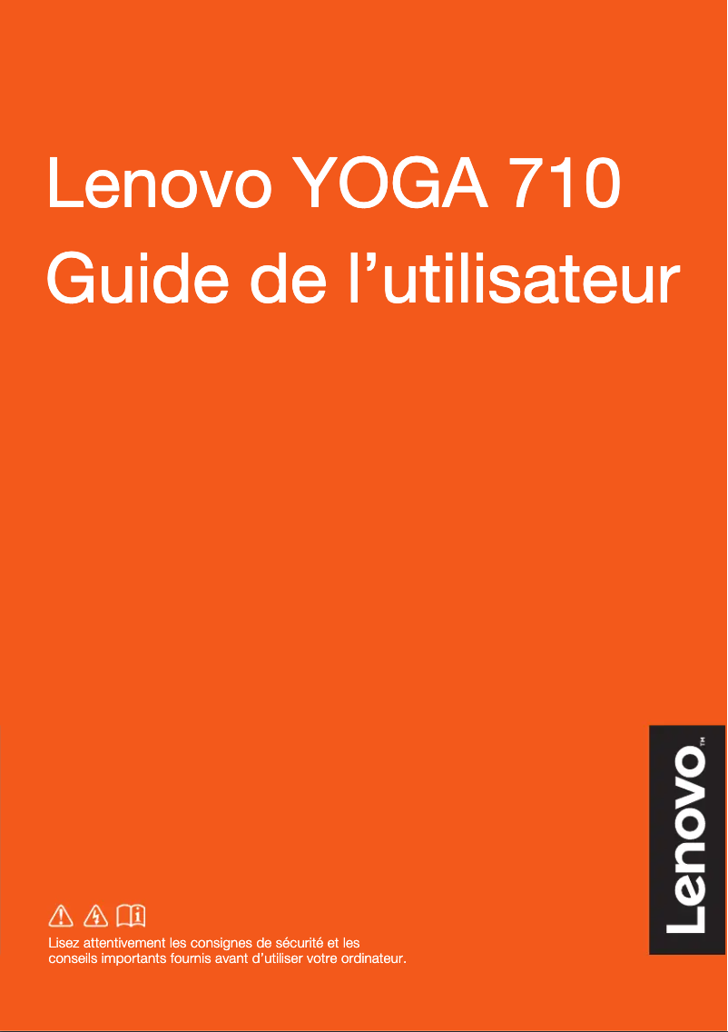 Page 1 de la notice Manuel utilisateur Lenovo Yoga 710-15IKB