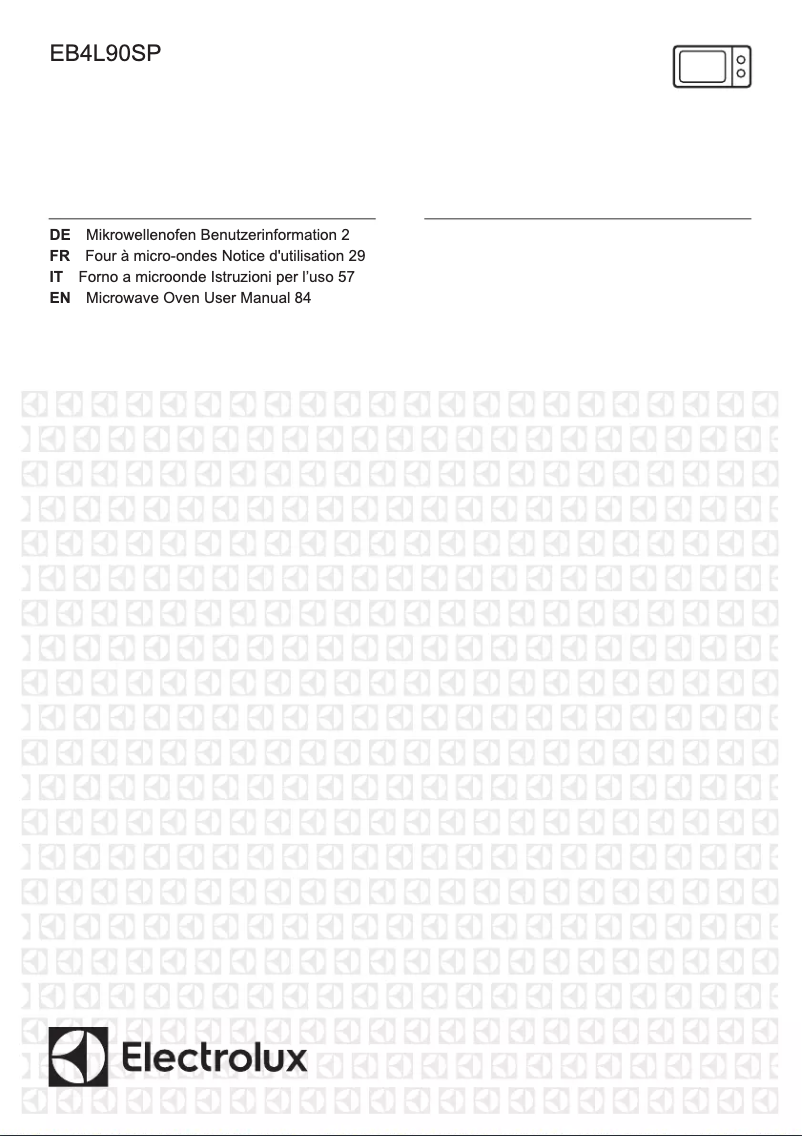 Page 1 de la notice Manuel utilisateur Electrolux EB4L90SP