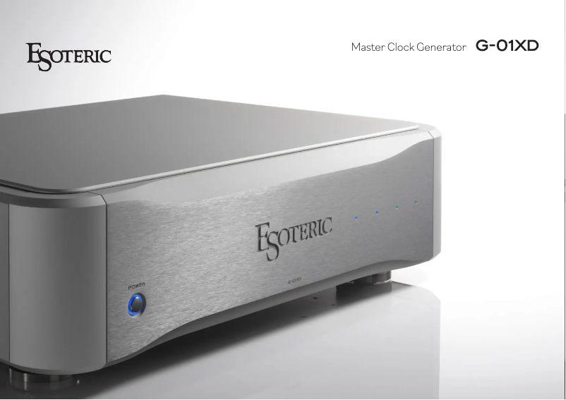 Page 1 de la notice Catalogue Esoteric G-01XD