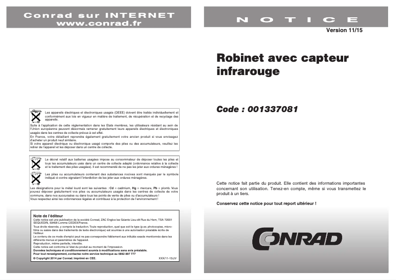 Page 1 de la notice Manuel utilisateur Cordes CC-2100