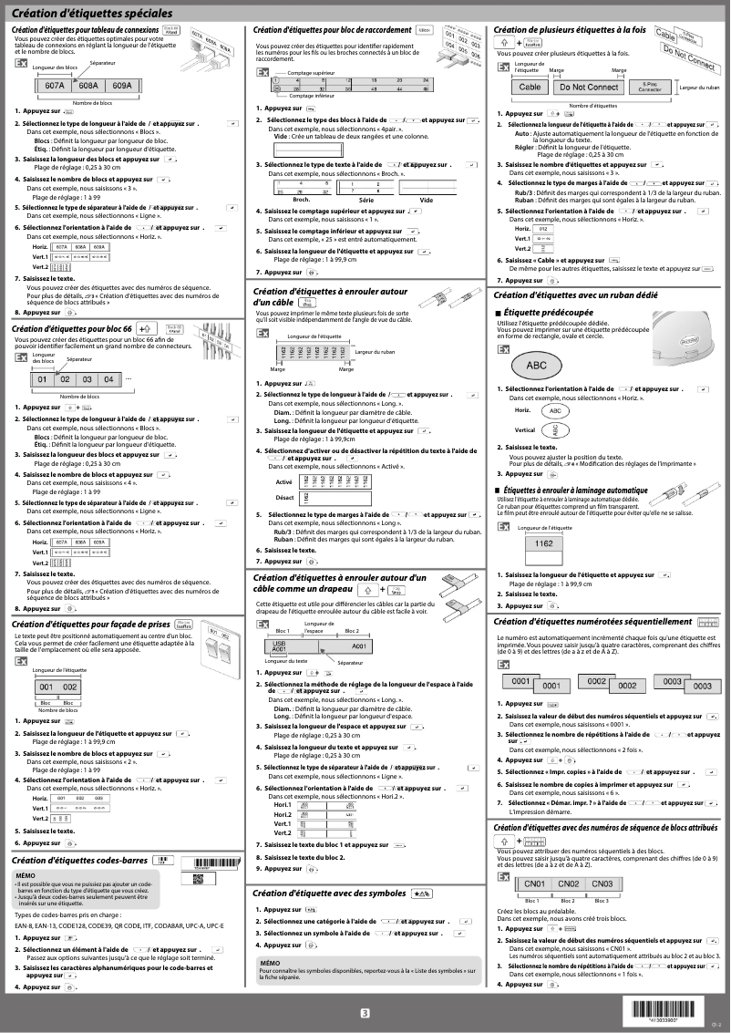 Page n°1 - Manuel utilisateur Epson LW-Z900FK